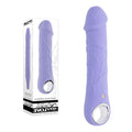 Evolved FANTASY -  18.4 cm USB Rechargeable Vibrator in purple with box, showcasing realistic design and comfort features.
