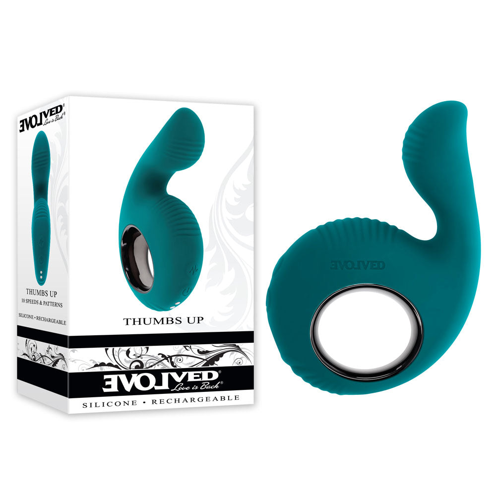 Evolved THUMBS UP - USB Rechargeable Stimulator, innovative vibe with two motors for ultimate pleasure.