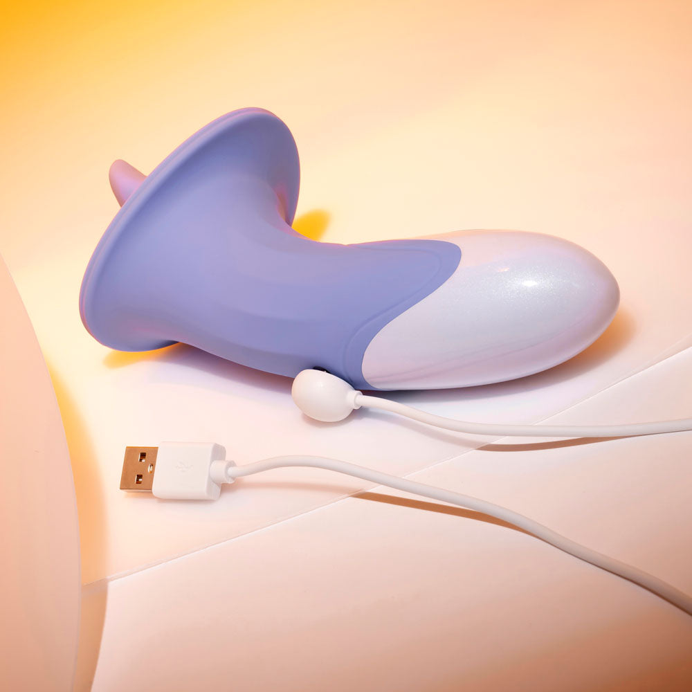 Evolved LIX & KISSES -  18.7 cm USB Rechargeable Flicking Tongue Stimulator with USB charging cable.