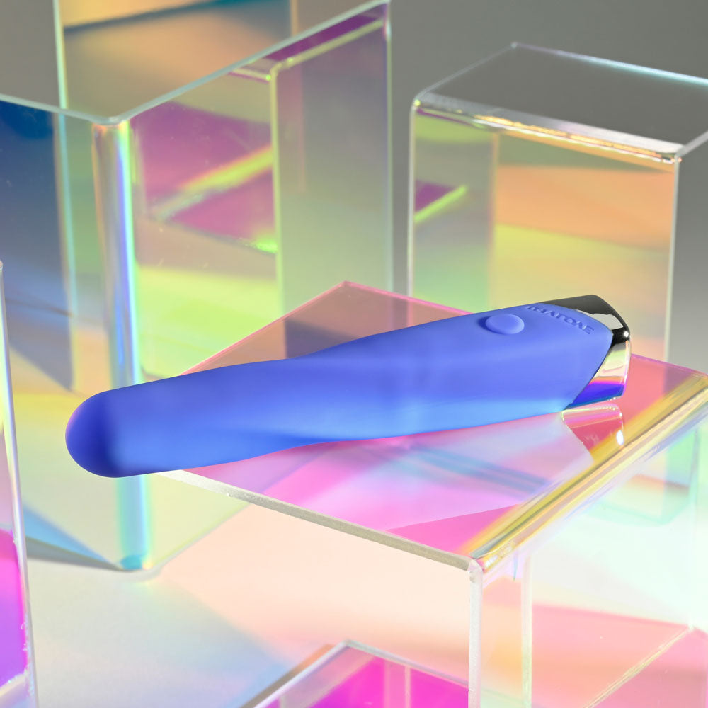 Evolved TWISTED TEMPTATION - 12 cm USB Rechargeable Bullet on colorful display, perfect intimate essentials for her.