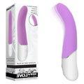 Evolved SLIP OF THE TONGUE - 21.1 cm rechargeable flicking tongue vibrator in purple packaging.