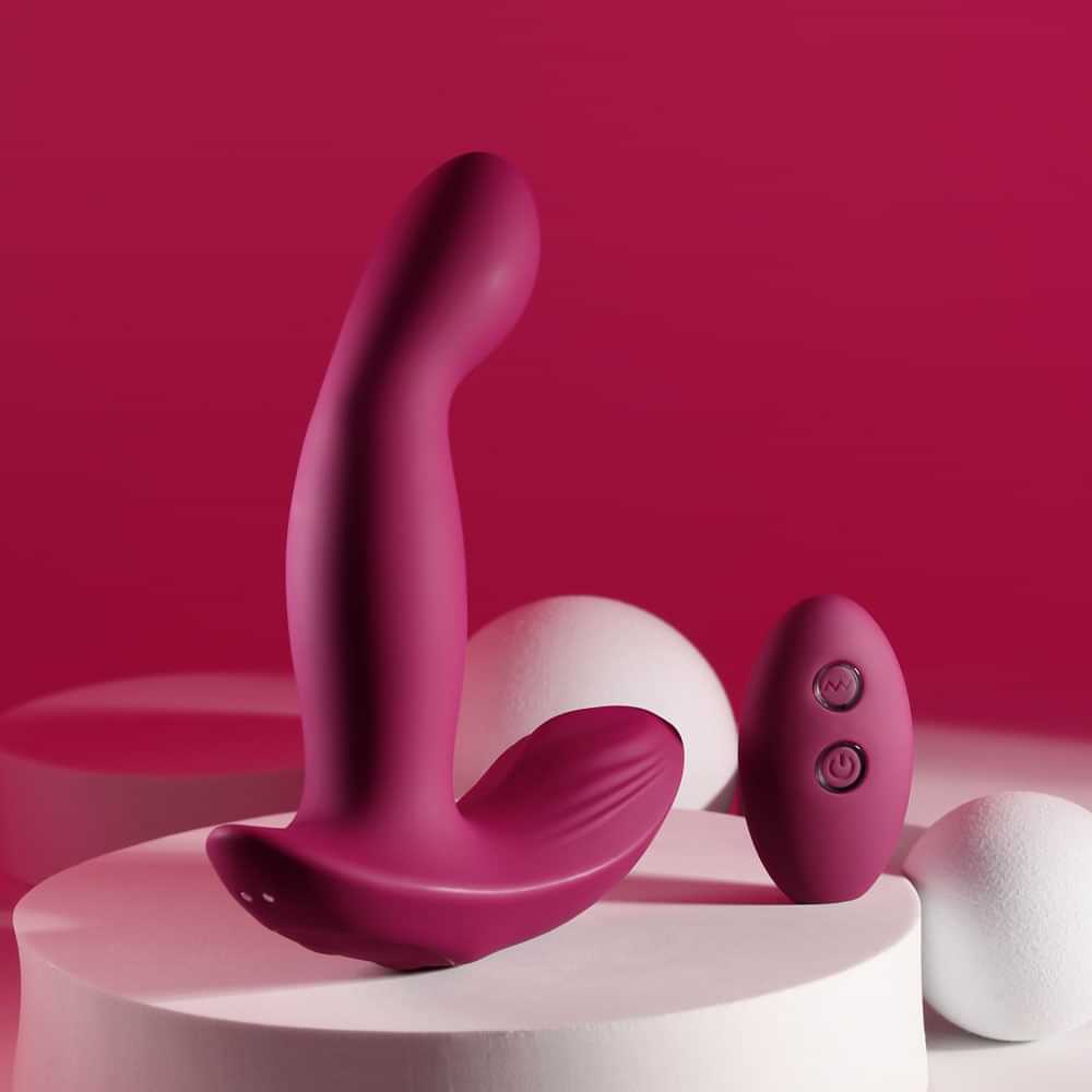 Evolved COME ON OVER - Burgundy  15.9 cm USB Rechargeable Vibrator with Wireless Remote