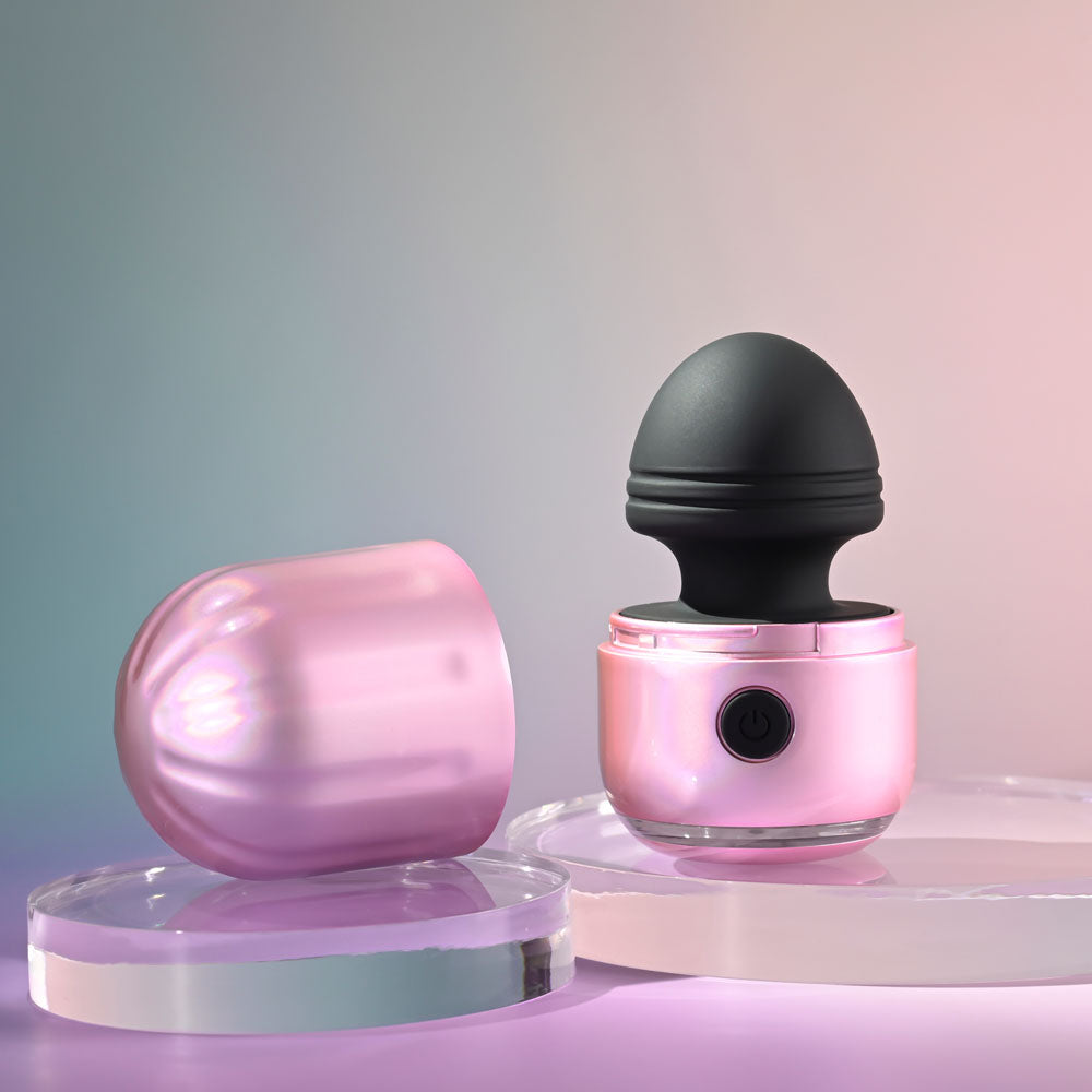 Evolved VACATION VIBES - VIBRATING - /Black 8.5 cm USB Rechargeable Vibrating Stimulator on display.