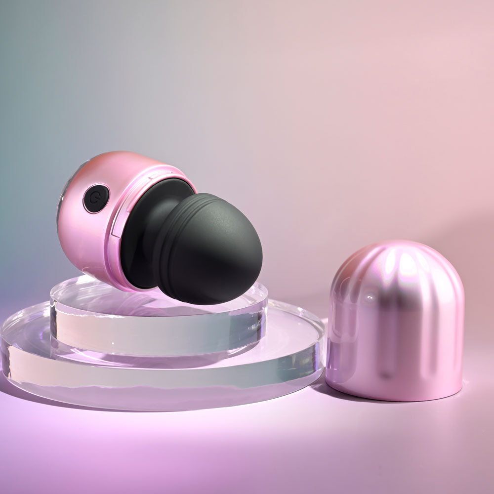 Evolved VACATION VIBES - VIBRATING - /Black 8.5 cm USB Rechargeable Vibrating Stimulator on display.