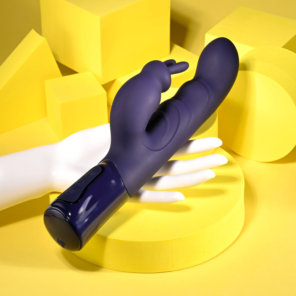 Evolved BIG DEAL - 25.7 cm USB Rechargeable Rabbit Vibrator on display, showcasing its textured design and efficient features.