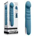 Evolved QUEEN OF ALL TRADES - 22.6 cm USB Rechargeable Thrusting & Rotating Vibrator with packaging, showcasing vibrant color.