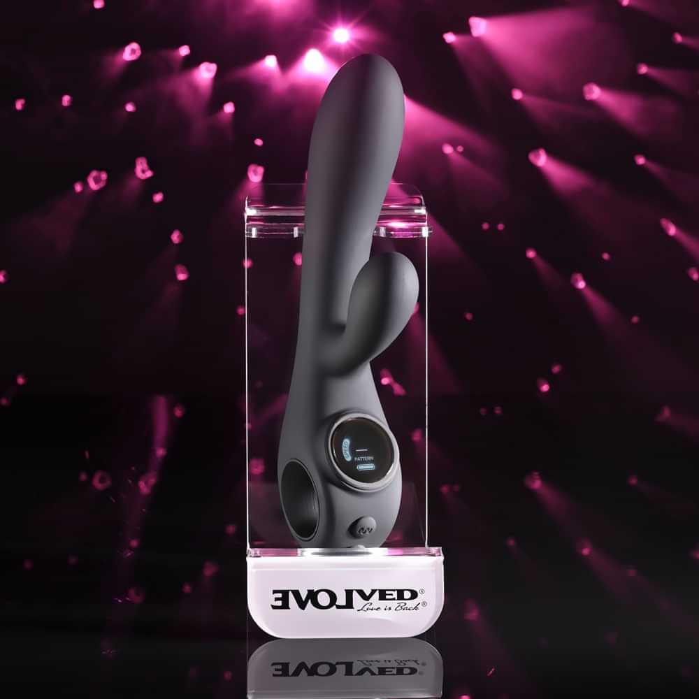 Evolved  MAGIC -  20 cm USB Rechargeable Rabbit Vibrator with LED Screen