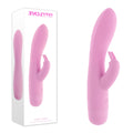 Evolved CUSHY BUNNY - 19.1 cm USB Rechargeable Rabbit Vibrator in pink with packaging.