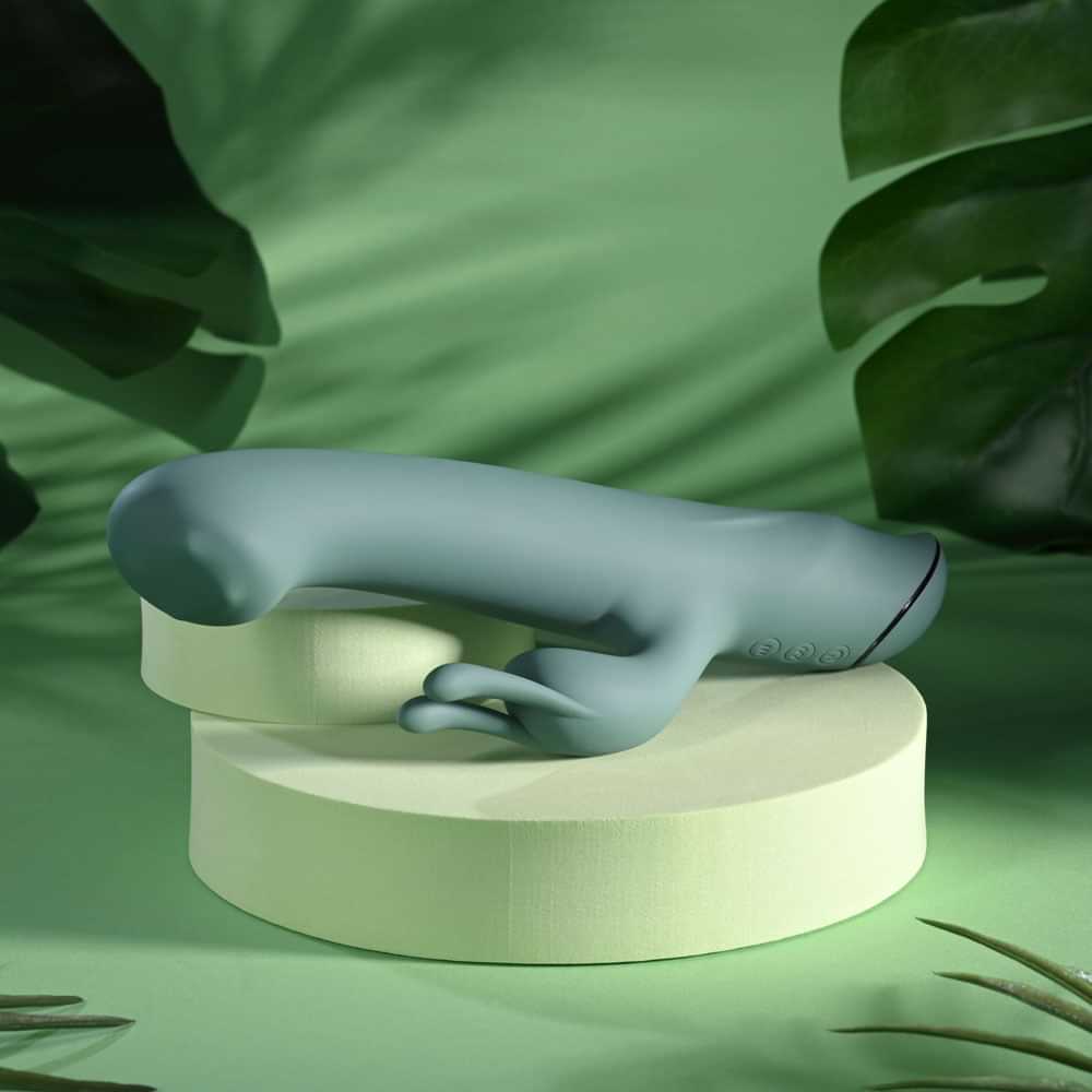 Evolved SATIN SWIRL -  23 cm USB Rechargeable Rabbit Vibrator with Swirling Head