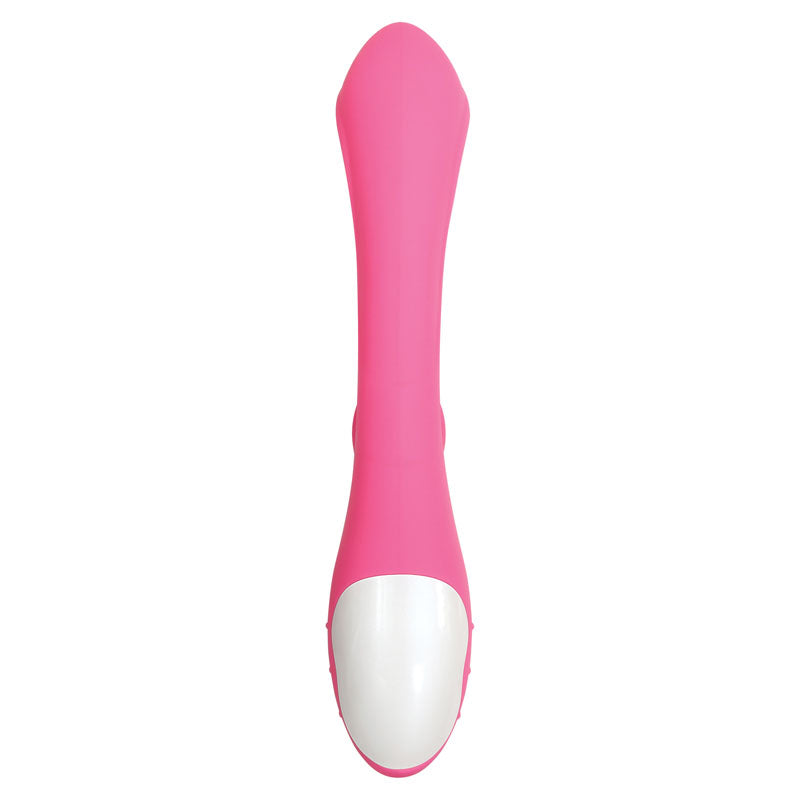 Evolved Bunny Kisses - 20 cm USB Rechargeable Rabbit Vibrator in pink, designed for G-spot and clitoral stimulation.