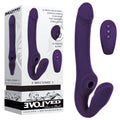Evolved 2 BECOME 1 -  23.5 cm USB Rechargeable Strapless Strap-On with Remote, showcasing the product design and remote control.