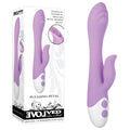 Evolved PLEASING PETAL - Lilac 19.7 cm USB Rechargeable Rabbit Vibrator with petal-shaped shaft and multiple speeds.