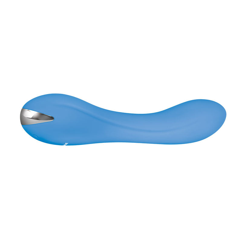 Evolved CRUSH - 12 cm USB Rechargeable Mini Vibrator in blue, designed for intimate essentials for her.