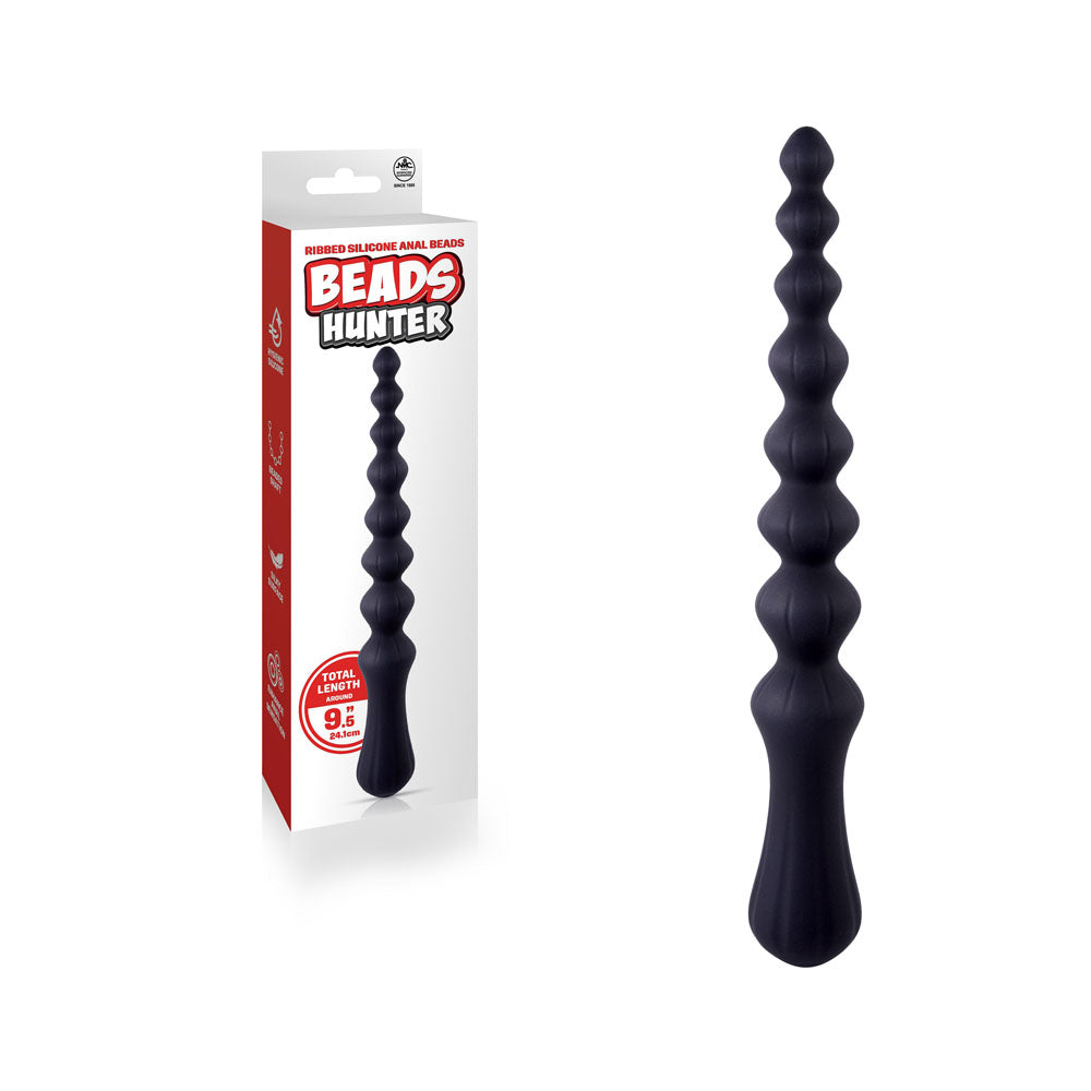 Beads Hunter -  -  24.1 cm Anal Beads in sleek black silicone, perfect for enhancing anal sensation.