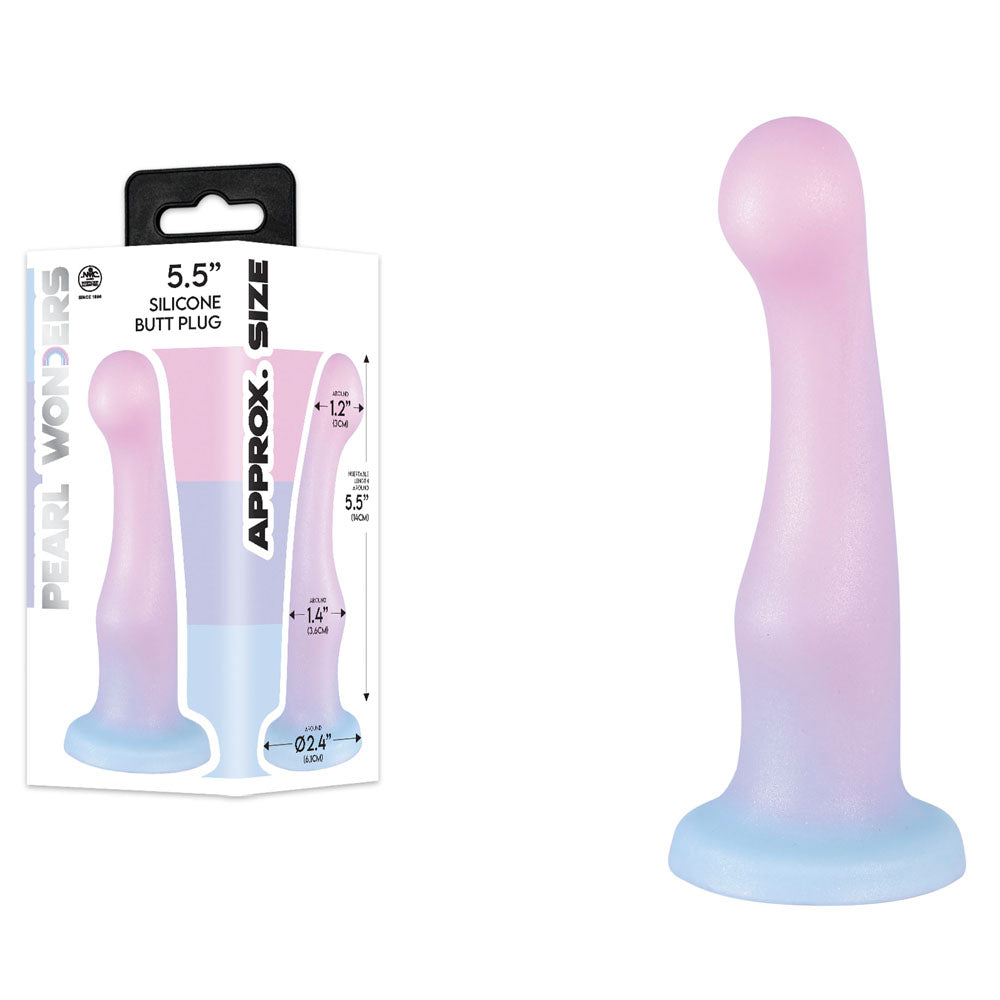 Pearl Wonders - Silicone Butt Plug - 14 cm Anal Plug with pastel color and suction base for intimate essentials.