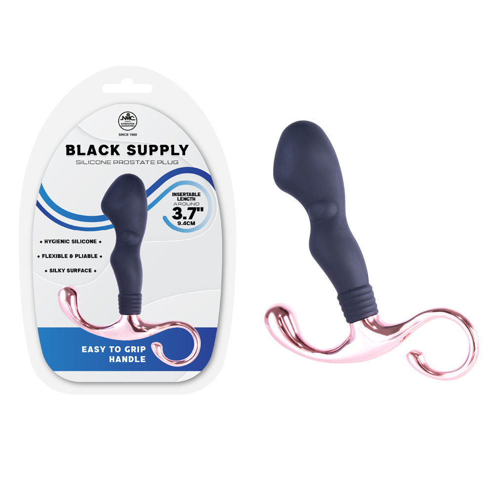 Supply - 9.4 cm Silicone Prostate Plug -  9.4 cm Silicone Prostate Plug with easy grip handle and flexible design.