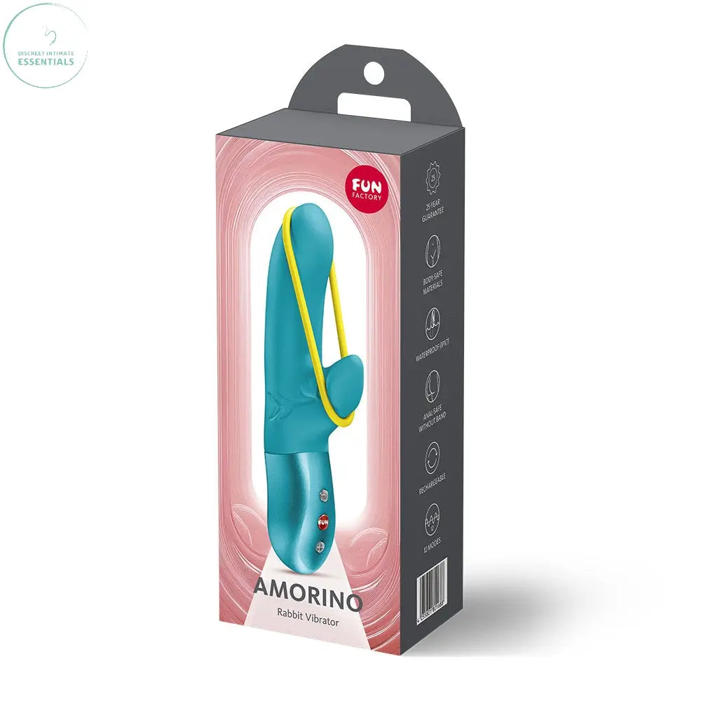 Affordable quality Fun Factory AMORINO Aquamarine - Aquamarine USB Rechargeable Rabbit Vibrator  from Fun Factory by Discreet Intimate Essentials with Discreet Delivery 