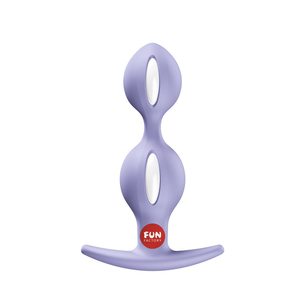 Fun Factory B BALLS DUO - 13 cm Weighted Kegel Balls in lavender color with a unique design for pleasurable stimulation.