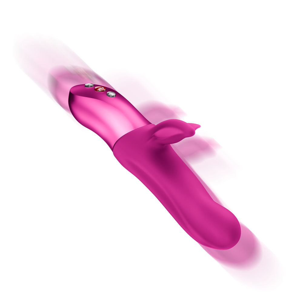 Fun Factory BI STRONIC FUSION Magenta - Magenta USB Rechargeable Stronic Rabbit Vibrator on a white background.