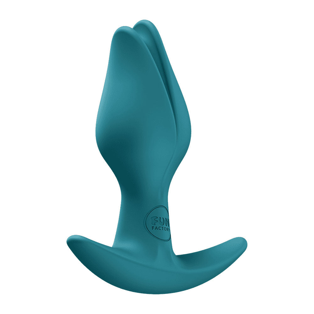 Fun Factory BOOTIE FEM Bottle  - Bottle  8.5 cm Butt Plug in teal color, designed for comfort and dual stimulation.
