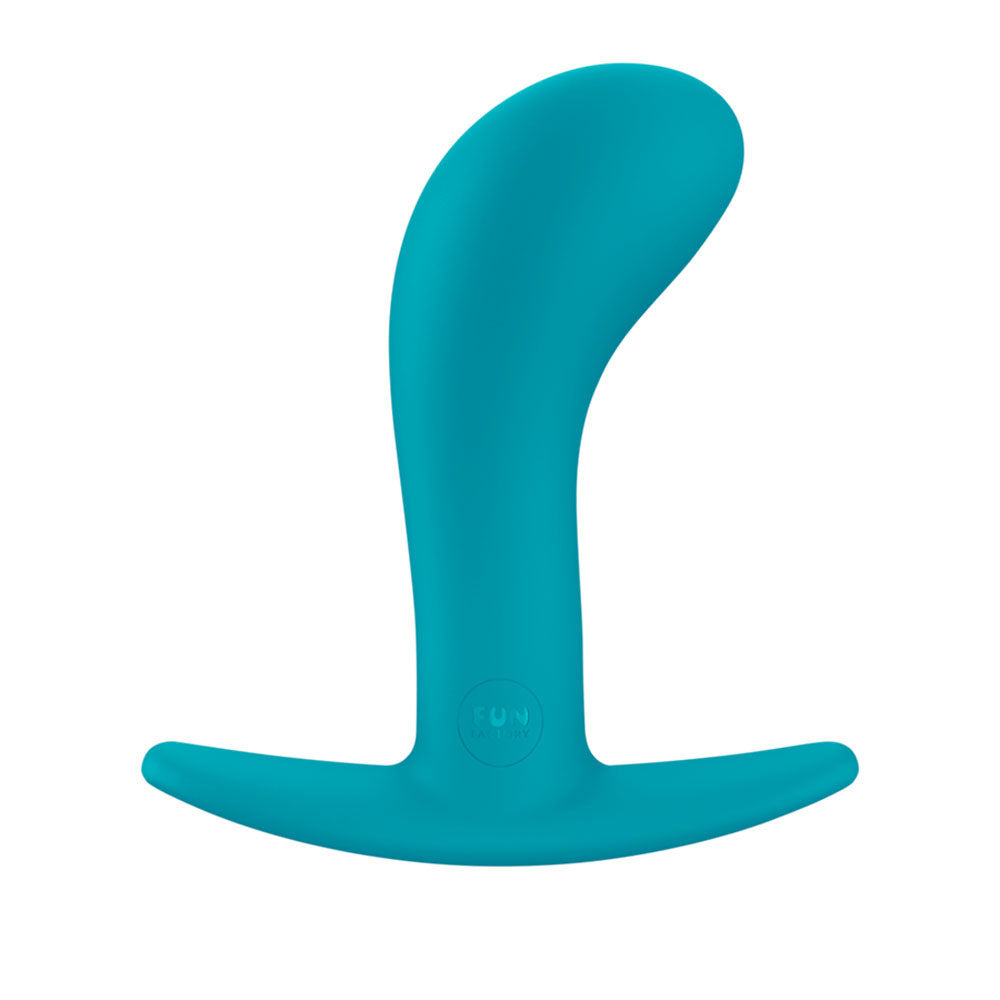 Fun Factory BOOTIE L Aquamarine - Aquamarine 10.9 cm Large Anal Plug in vibrant aquamarine color.