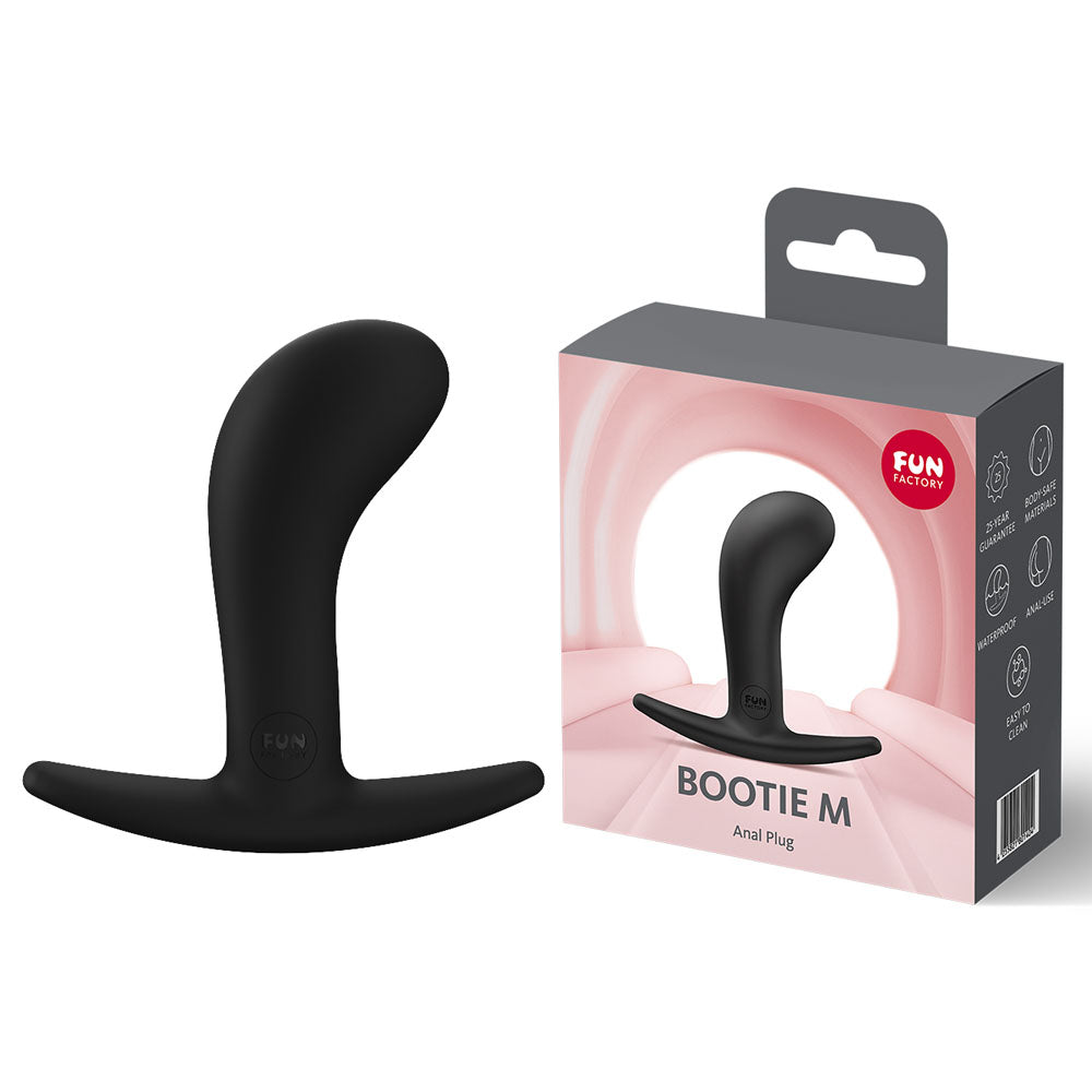 Fun Factory BOOTIE M - 9.4 cm Medium Butt Plug with packaging, ideal for intimate essentials for her.