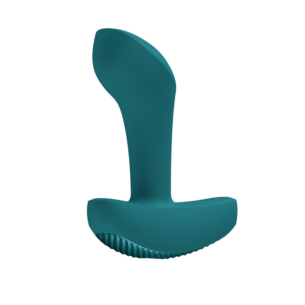 Fun Factory BOOTY VIBE Bottle  - Bottle  9.7 cm USB-C Rechargeable Vibrating Anal Plug design in teal color.