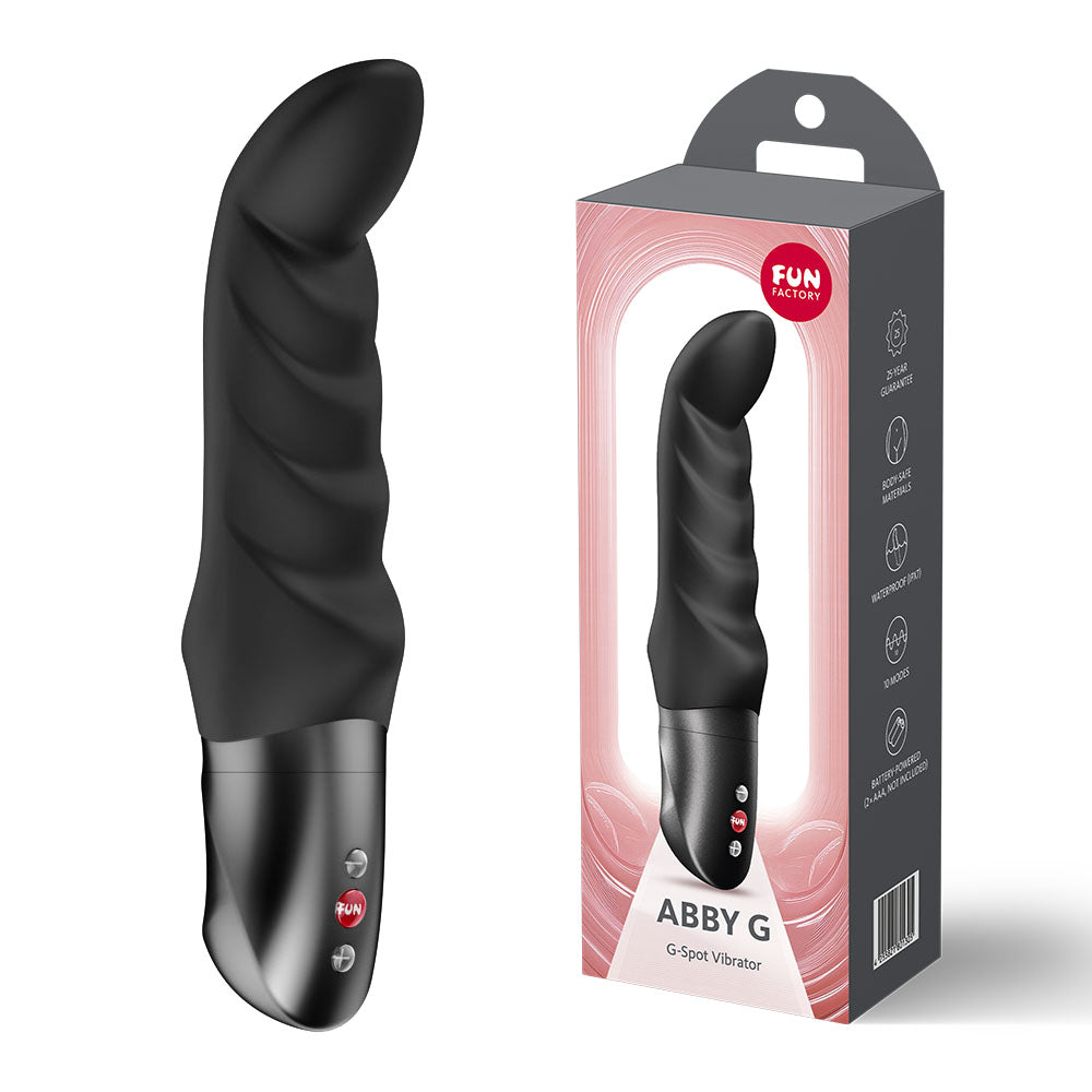 Fun Factory ABBY G - 18.8 cm Vibrator, a G-spot vibrator with ribbed texture for intense pleasure.