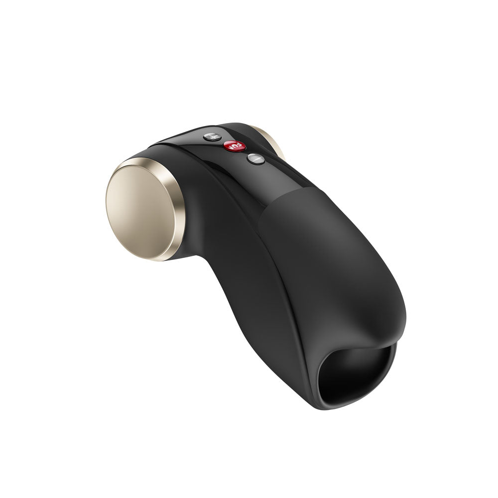 Fun Factory COBRA LIBRE II - USB-C Rechargeable Vibrating Massager, black glans vibrator with dual motors.