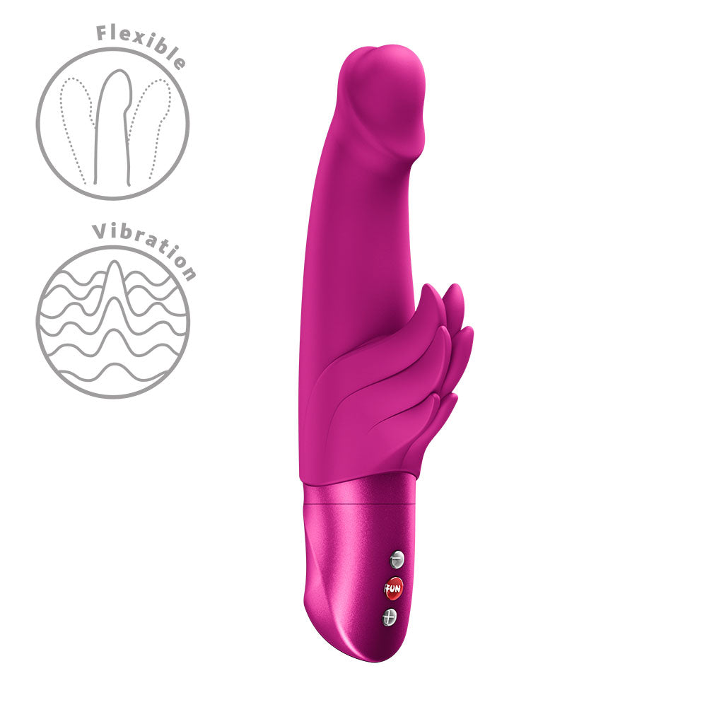 Fun Factory WICKED ANGEL Magenta - Magenta Angel Vibrator showcasing flexible design and vibration features.
