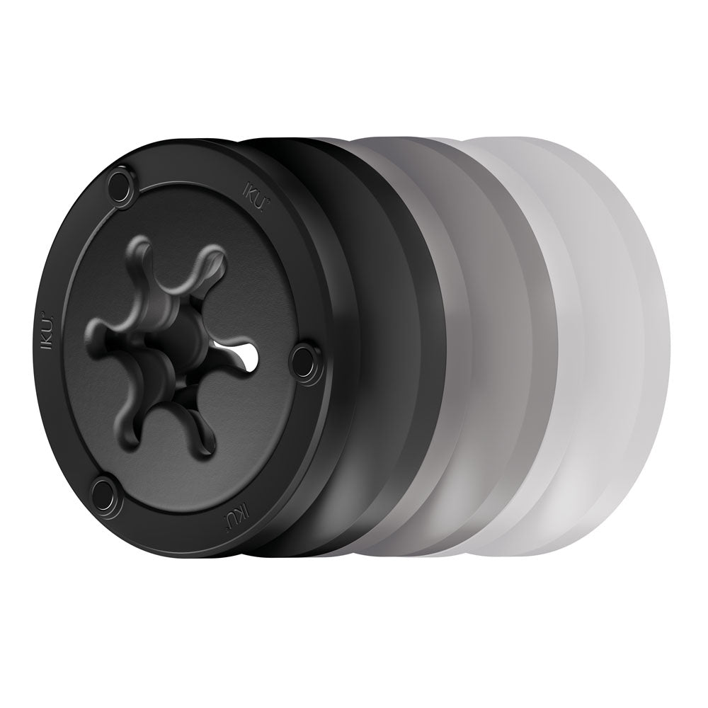 Fun Factory IKU flex -  Stroker Masturbator, modular design showing textures and colors for enhanced male pleasure.