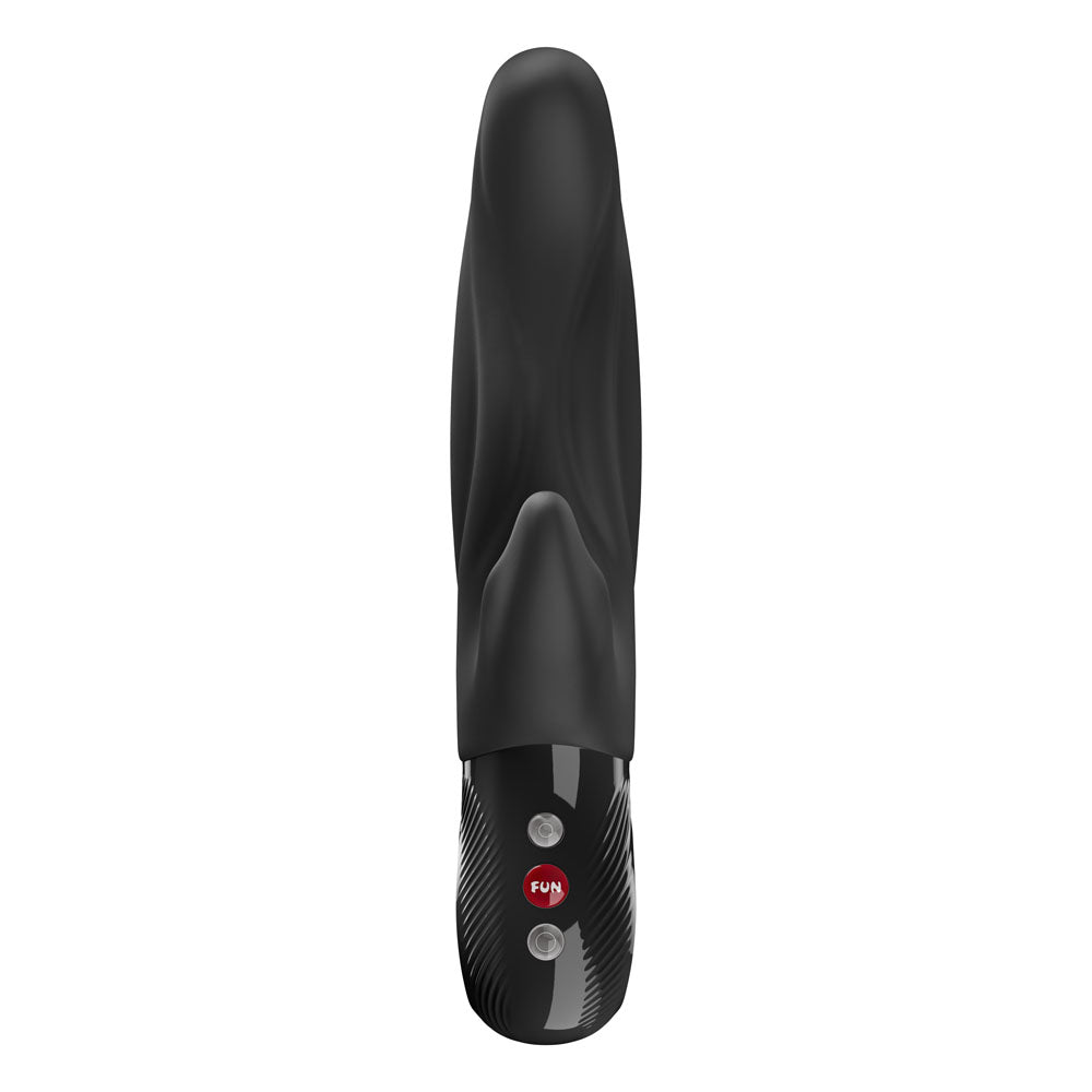 Fun Factory LADY BI Black - Black 21.8 cm USB-C Rechargeable Vibrator with ergonomic design and dual stimulation features.