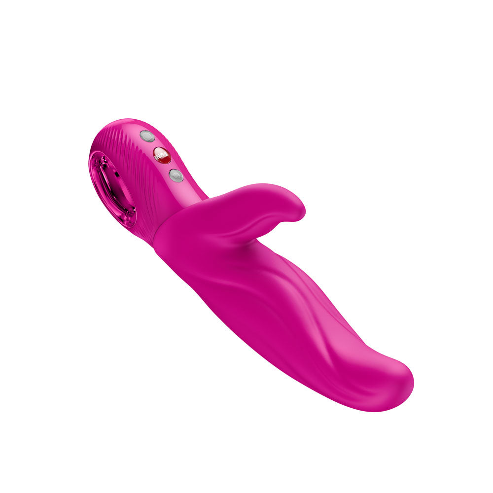 Fun Factory LADY BI Magenta - Magenta 21.8 cm USB-C Rechargeable Vibrator showcasing its ergonomic design for targeted stimulation.
