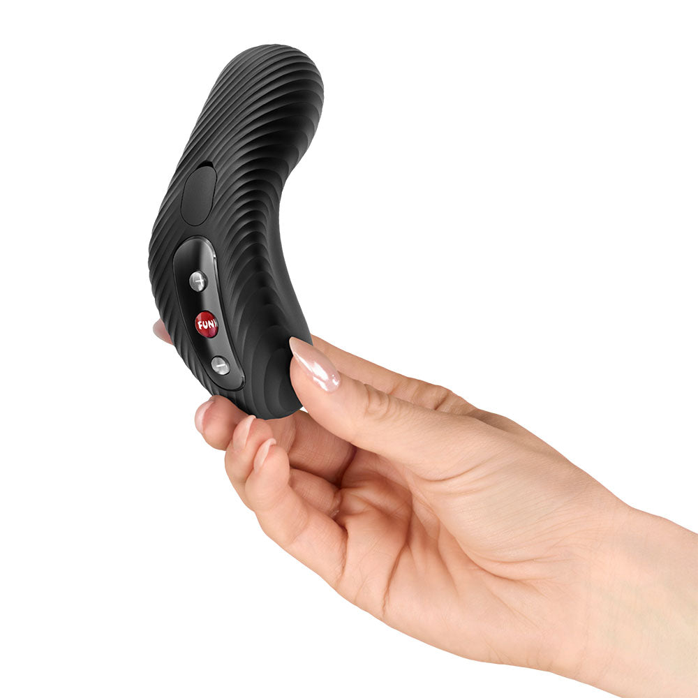 Fun Factory LAYA III - USB-C Rechargeable Stimulator in hand, perfect for intimate essentials for her.