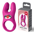 Fun Factory NOS PRO Magenta - Magenta USB-C Rechargeable Vibrating Cock Ring with packaging, designed for intense stimulation.
