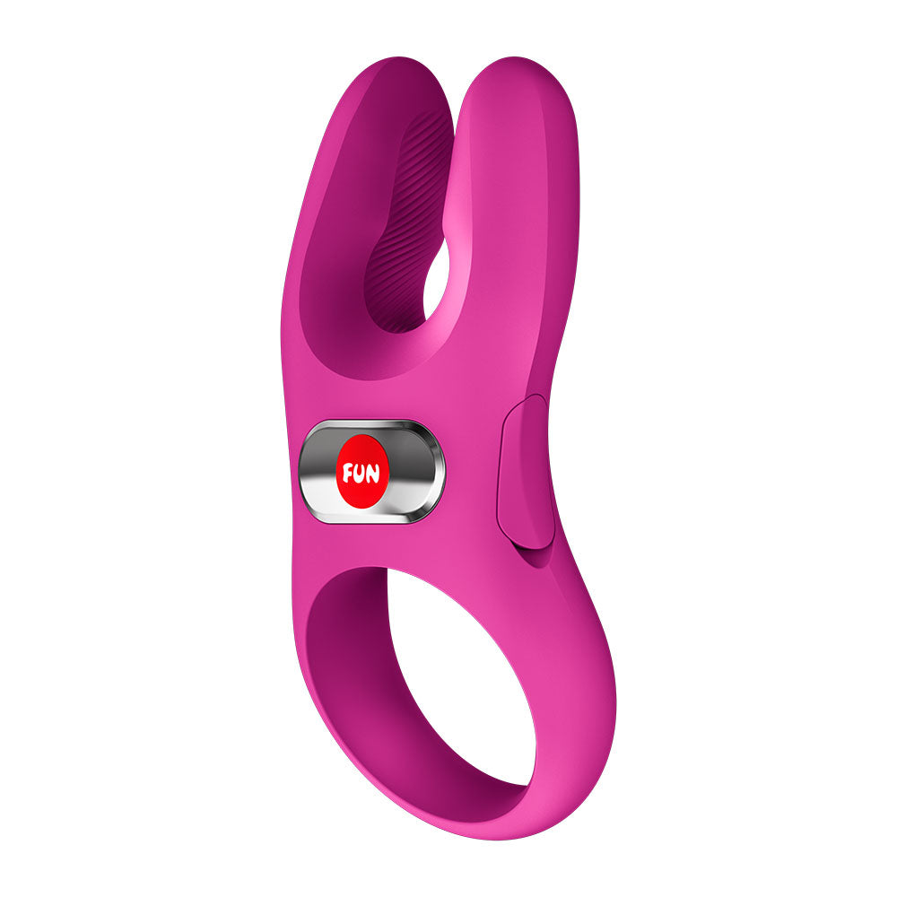 Fun Factory NOS PRO Magenta - Magenta USB-C Rechargeable Vibrating Cock Ring for enhanced intimacy and pleasure.