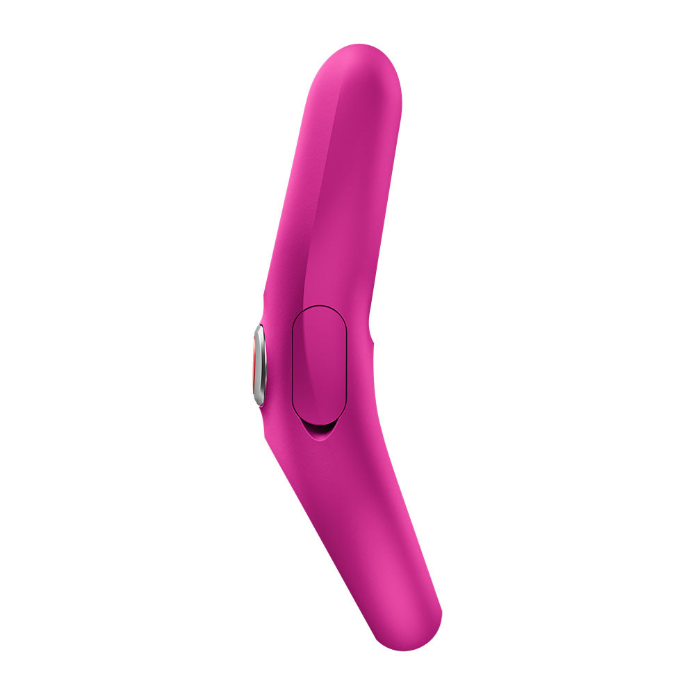 Fun Factory NOS PRO Magenta - Magenta USB-C Rechargeable Vibrating Cock Ring side view