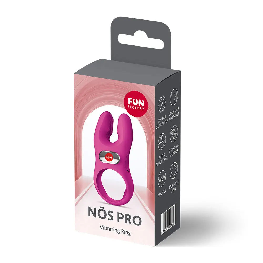 Fun Factory NOS PRO Magenta - Magenta USB-C Rechargeable Vibrating Cock Ring Fun Factory Discreet Intimate Essentials.