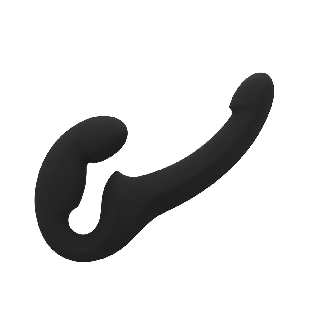 Fun Factory SHARE LITE - Strapless Strap-On in sleek black silicone design for intimate adventures.