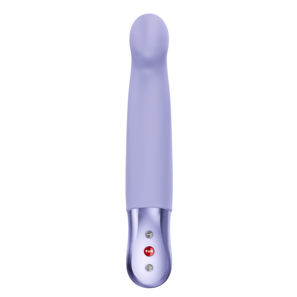 Fun Factory STRONIC G - 20.8 cm USB-C Rechargeable Thrusting Vibrator in soft lavender with ergonomic design.
