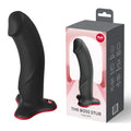 Fun Factory THE BOSS STUB - 17.8 cm Dildo displayed next to its packaging, highlighting the G-Spot design.