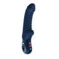 Fun Factory TIGER Nightblue USB-C rechargeable vibrator with ribbed texture and curved tip for G-spot stimulation.