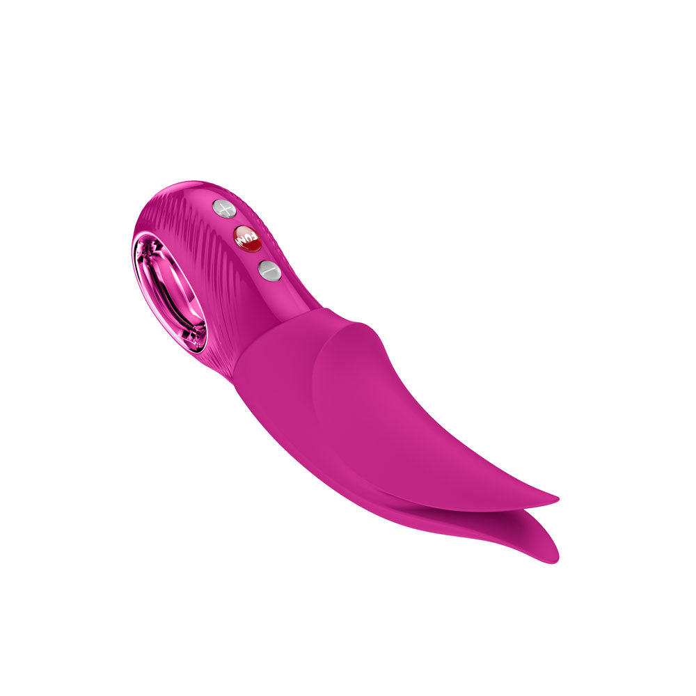 Fun Factory VOLTA Magenta - Magenta USB-C Rechargeable Vibrator side view with ergonomic design and soft tips.