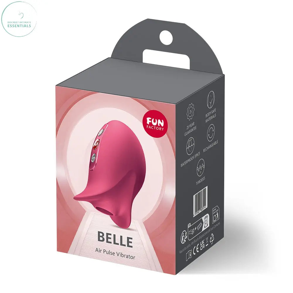 Affordable quality Fun Factory BELLE Raspberry - Raspberry  USB Rechargeable Air Pulse Stimulator  from Fun Factory by Discreet Intimate Essentials with Discreet Delivery 