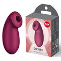 Fun Factory DESIRE Wine  - Wine  USB Rechargeable Air Pulse Stimulator packaging and product image.