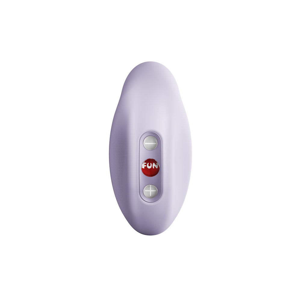 Fun Factory GAIA - USB Rechargeable Air Pulse Stimulator in soft purple with control buttons.