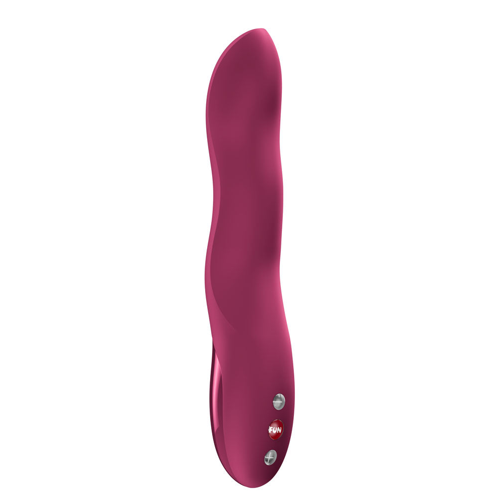 Fun Factory STRONIC WAVE Wine  - Wine  USB-C Rechargeable Thrusting Vibrator in deep wine color with sleek design.