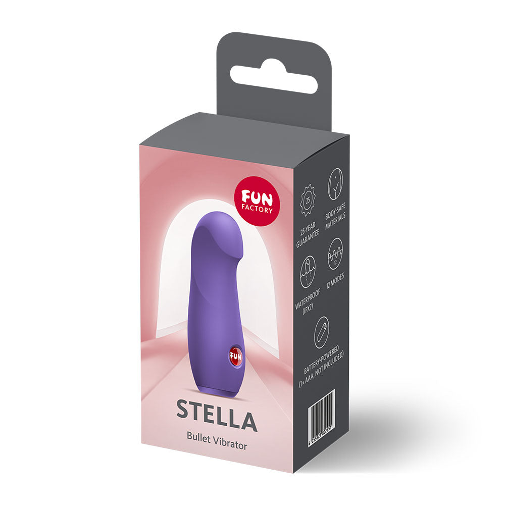 Fun Factory STELLA Blackcurrant - Vibrating Bullet packaging, an intimate essential for her.