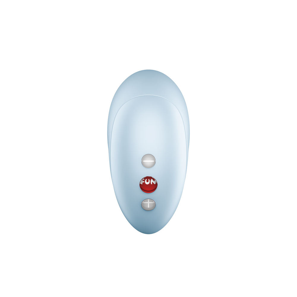 Fun Factory INTENSE Sky  - Sky  USB Rechargeable Air Pulse Stimulator in light blue with control buttons.