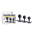 Under Night Tumbler - Butt Plugs with Weighted Balls - Set of 3 Sizes featuring silicone surface for intimate essentials.
